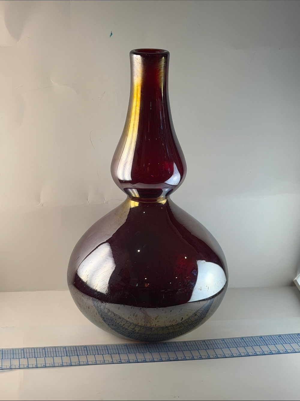 IKEA Salong Ruby Red Glass Vase designed by Johanna Jelinek